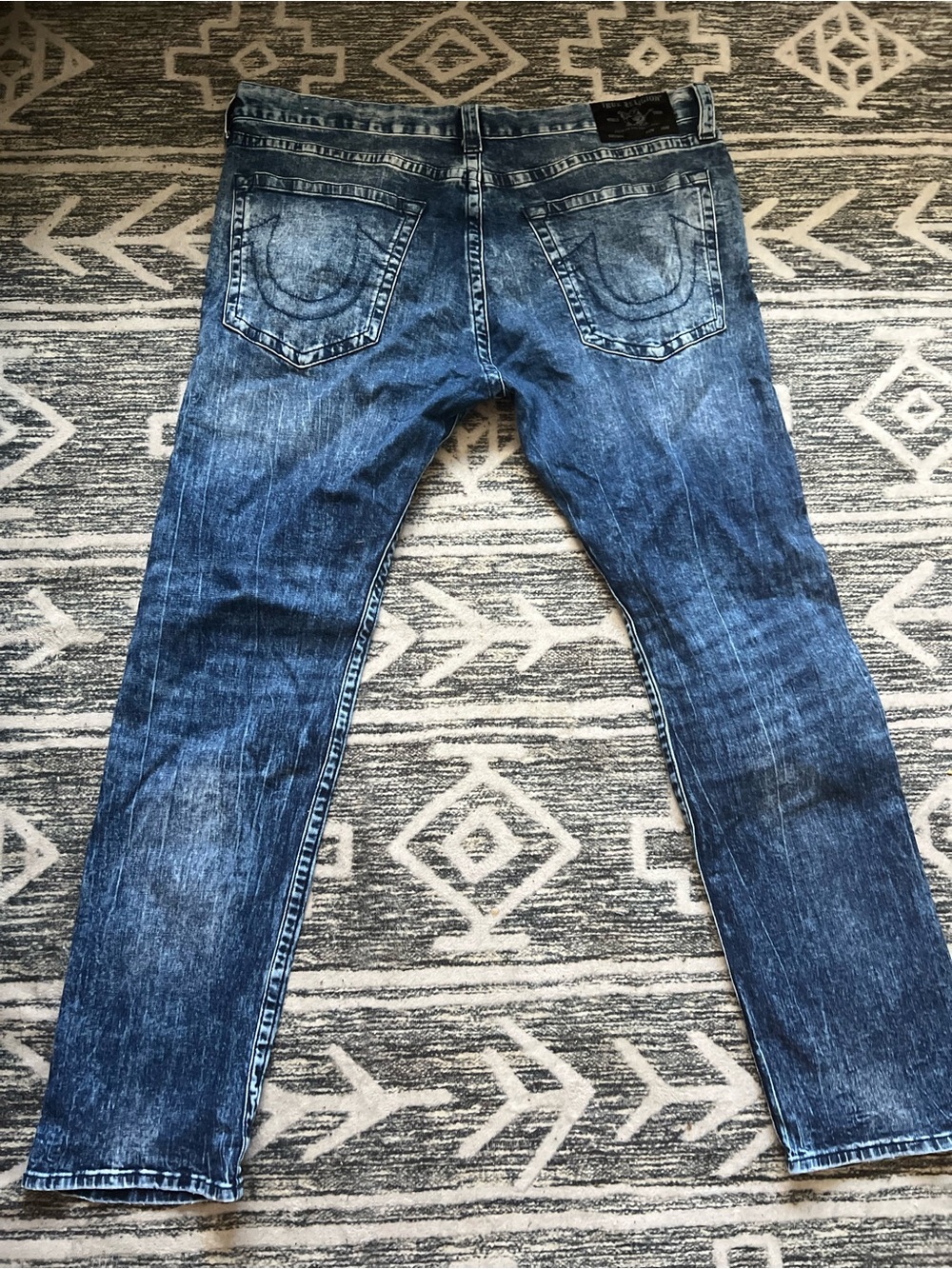 True Religion Skinny Jeans Blue Waist 42